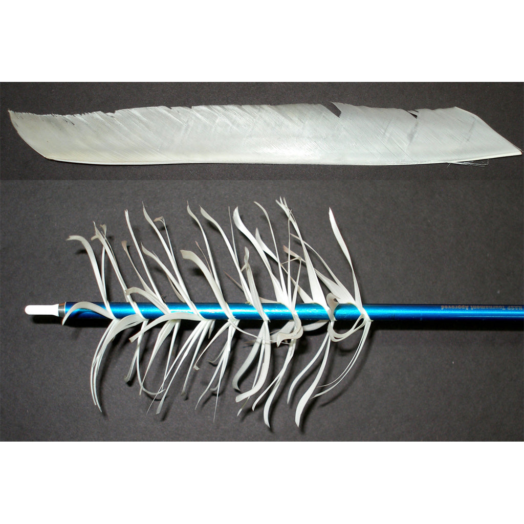 Trueflight White Right-Wing Spiral Flu-Flu Feathers 100 Count