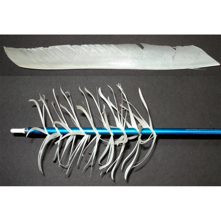 Trueflight White Right-Wing Spiral Flu-Flu Feathers 100 Count