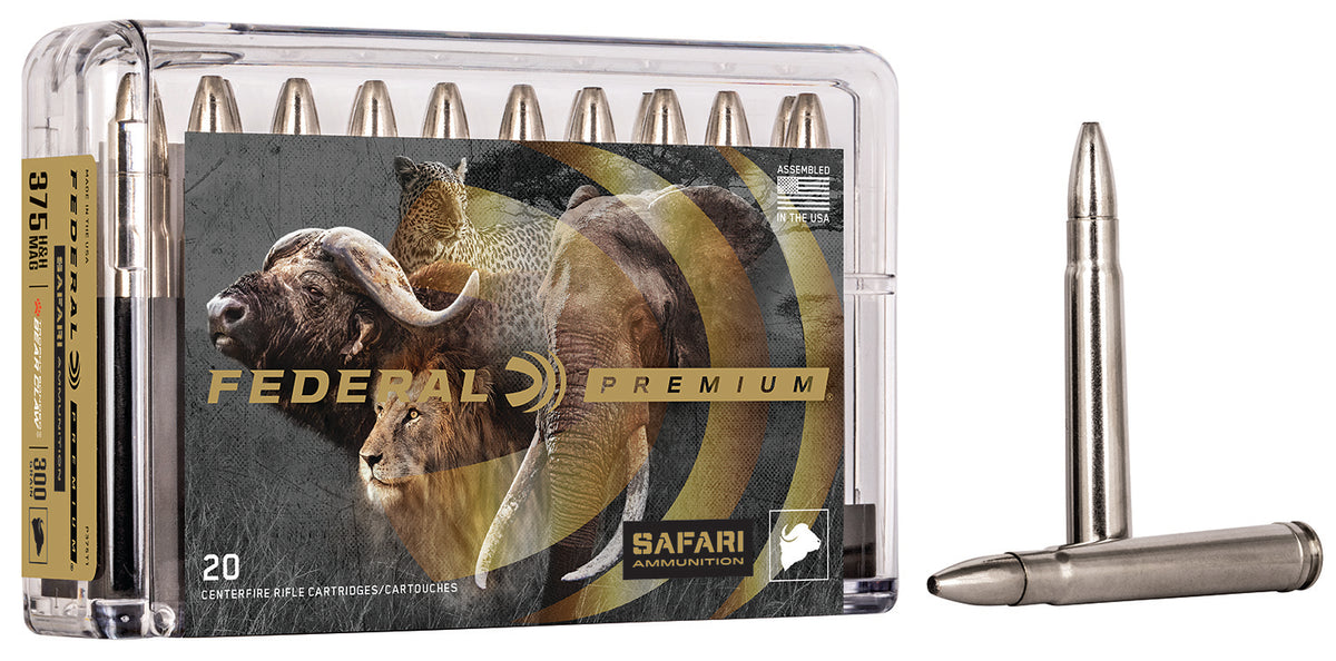 Federal Premium Safari Cape-Shok .375 H&H Mag 300 grain Trophy Bonded Bear Claw ammunition