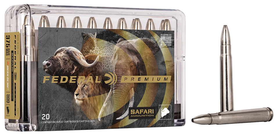 Federal Premium Safari Cape-Shok .375 H&H Mag 300 grain Trophy Bonded Bear Claw ammunition