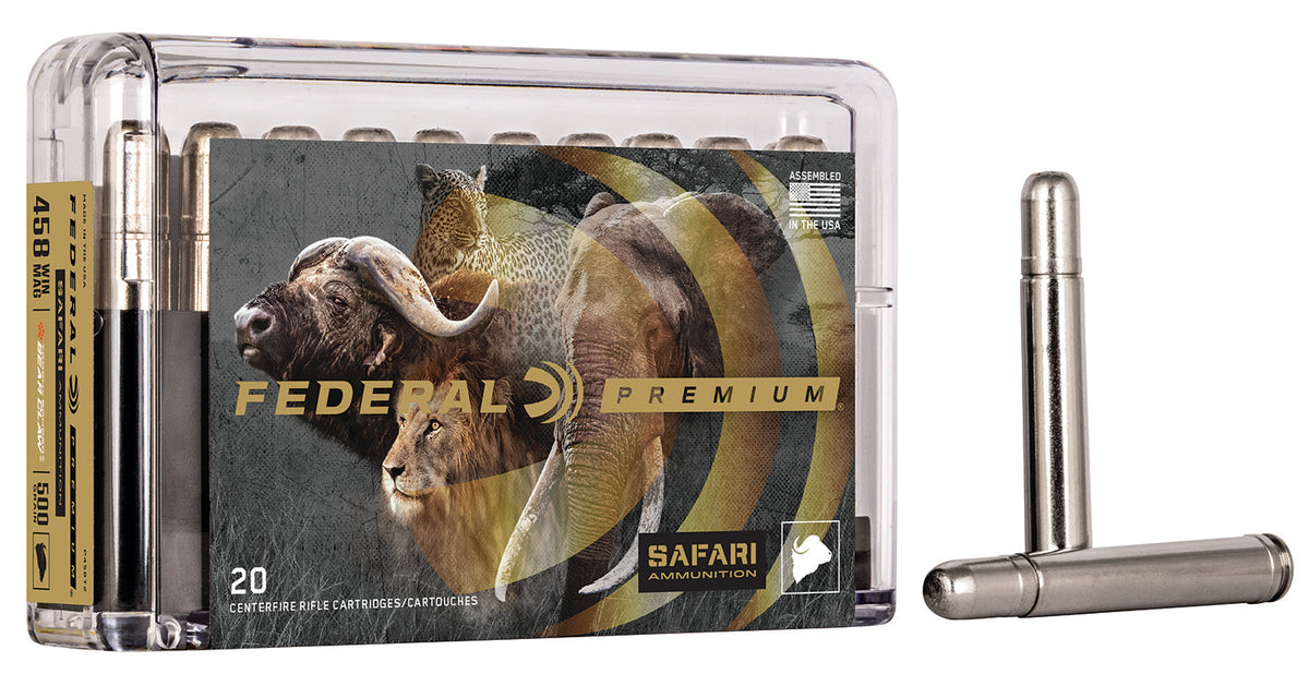 Federal Premium Safari Cape-Shok .458 Winchester Mag 500 grain Trophy Bonded Bear Claw ammunition