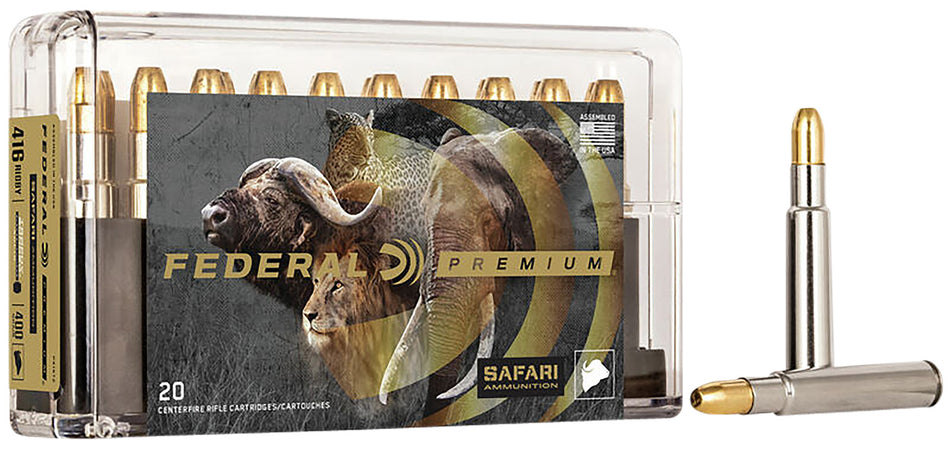 Federal Premium Safari Cape-Shok .416 Rigby 400 grain Trophy Bonded Sledgehammer Solid ammunition