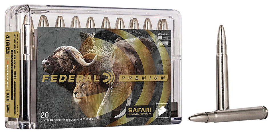 Federal Premium Safari Cape-Shok .416 Remington Mag 400 grain Trophy Bonded Bear Claw ammunition