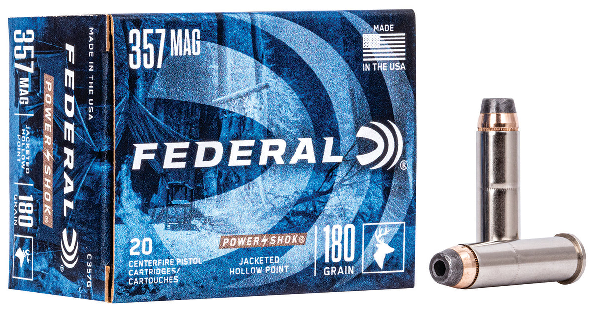 Federal Power-Shok Jacketed Hollow Point 180 Grain .357 Magnum 1080 fps