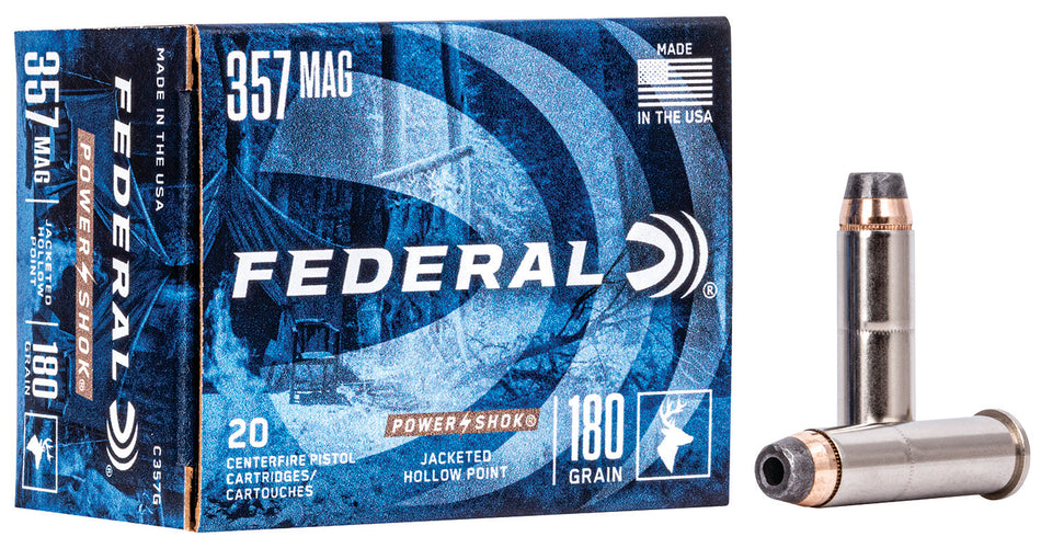 Federal Power-Shok Jacketed Hollow Point 180 Grain .357 Magnum 1080 fps