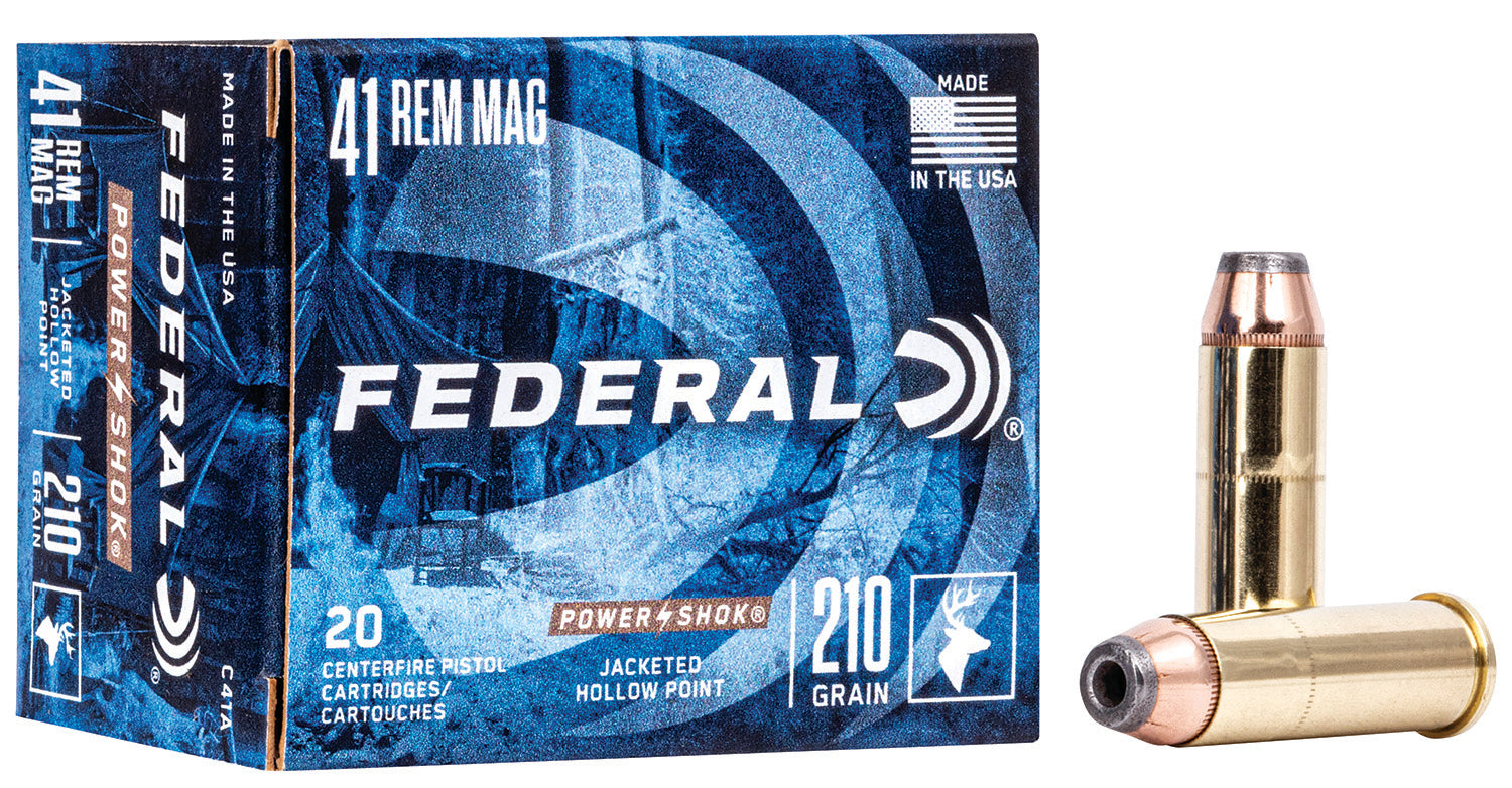 Federal Power-Shok .41 Remington Mag 210 grain Jacketed Hollow Point ammunition
