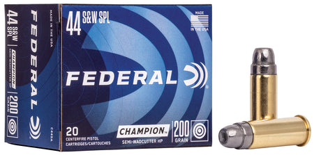 Federal Champion Training Semi Wadcutter Hollow Point 200 Grain .44 S&W Special 870 fps