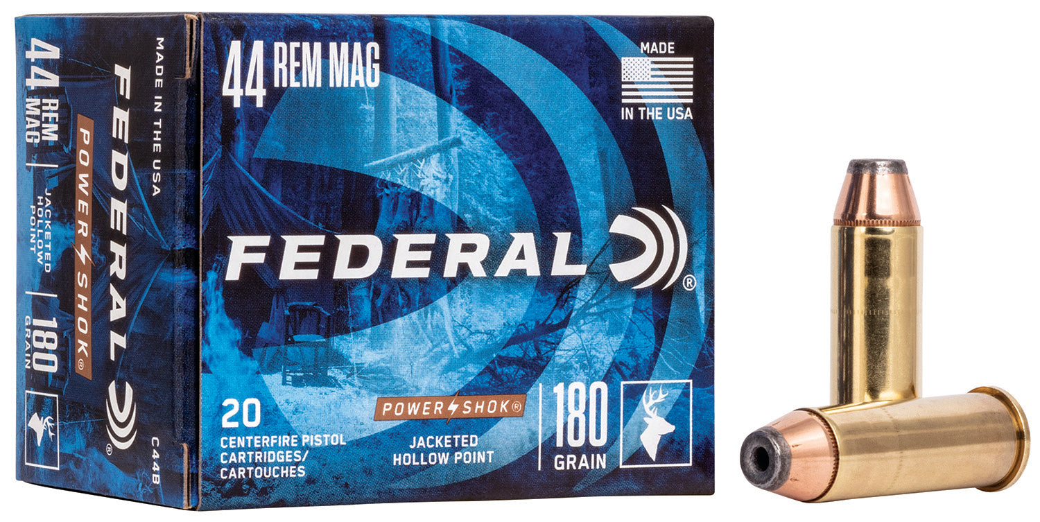 Federal Power-Shok Jacketed Hollow Point 180 Grain .44 Magnum 1460 fps