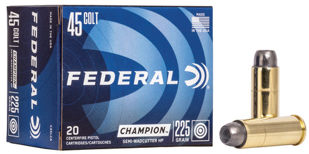 Federal Champion Training Semi Wadcutter Hollow Point 225 Grain .45 Long Colt 830 fps