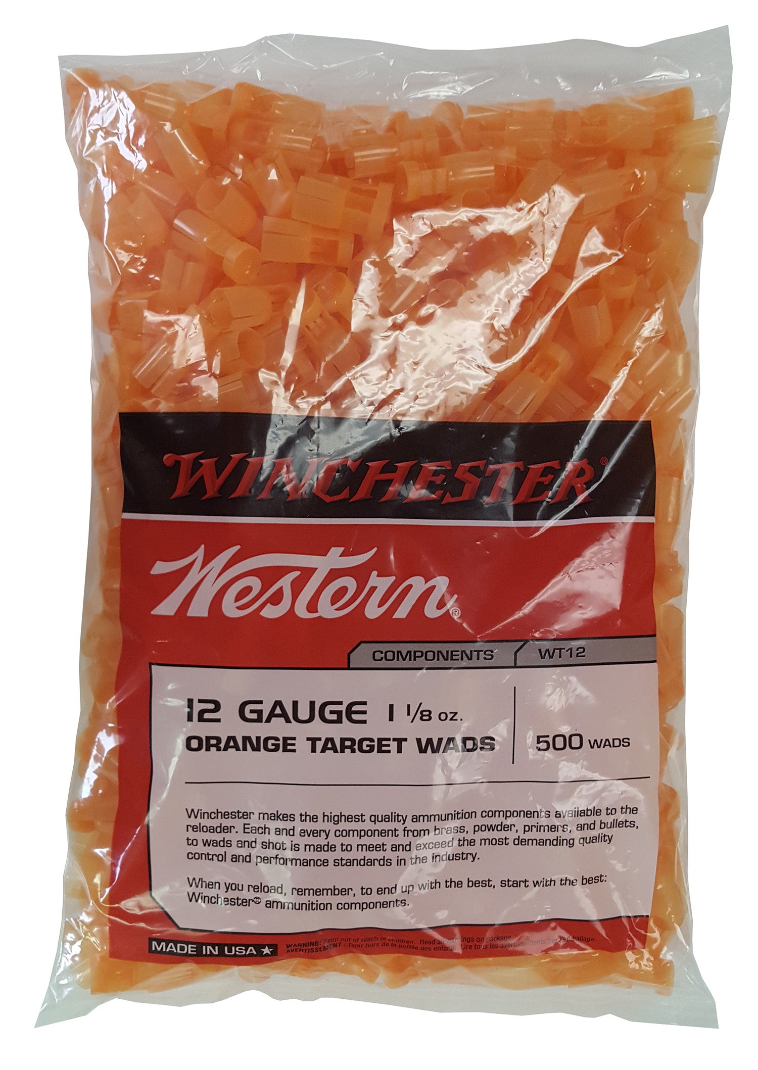 Winchester Double A WT12 Shotgun Wads 12 Gauge Orange 5000/Case