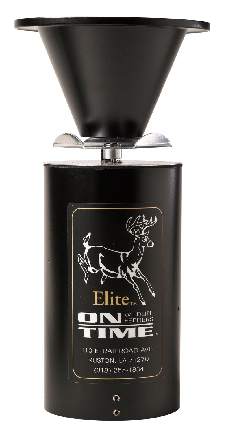 On Time 11113 Elite Lifetime Feeder, 6 Customizable Feeds/Day, 1-30 Sec Duration, Universal Mount, Black