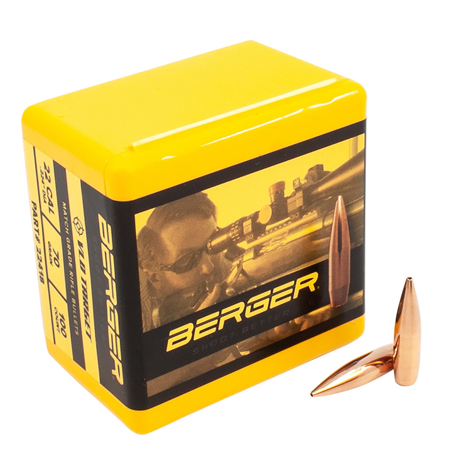 Berger VLD Target Long Range 22Cal 70gr Reloading Bullets 100/Box