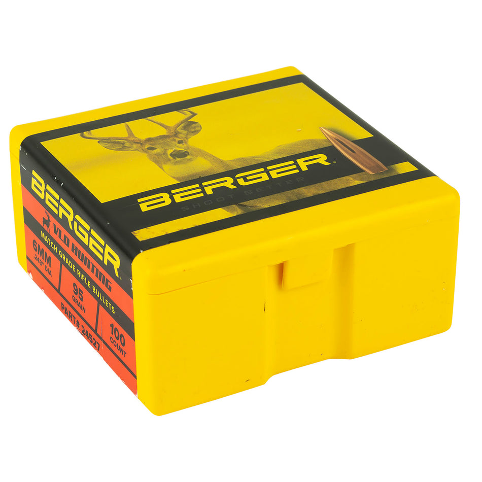 Berger VLD Hunting Long Range 6mm 95gr Reloading Bullets 100/Box