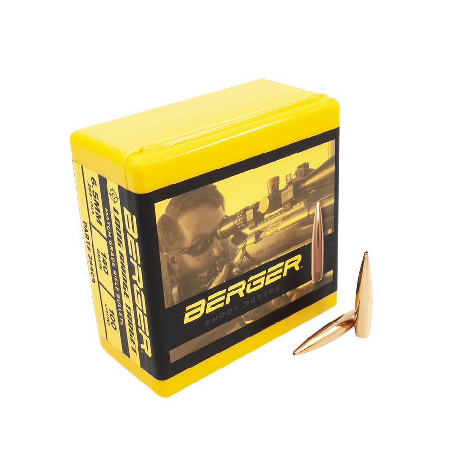 Berger Target Match Grade 6.5 Creedmoor 140gr Tangent Boat Tail Bullets 100/Box