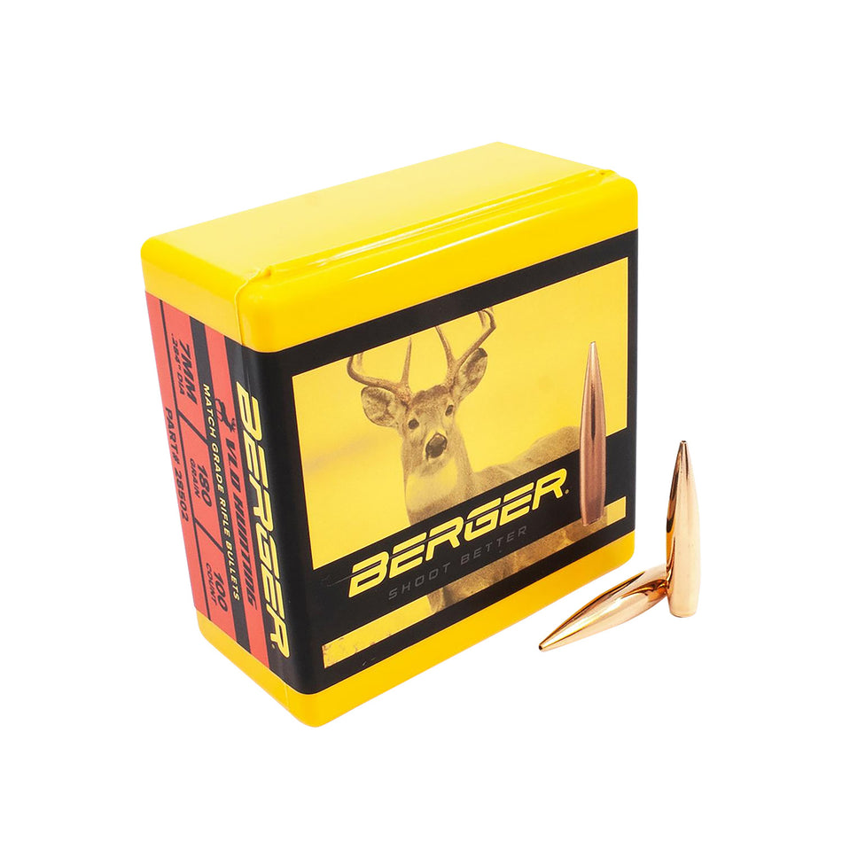 Berger VLD Hunting Long Range 7mm 180gr Reloading Bullets 100/Box