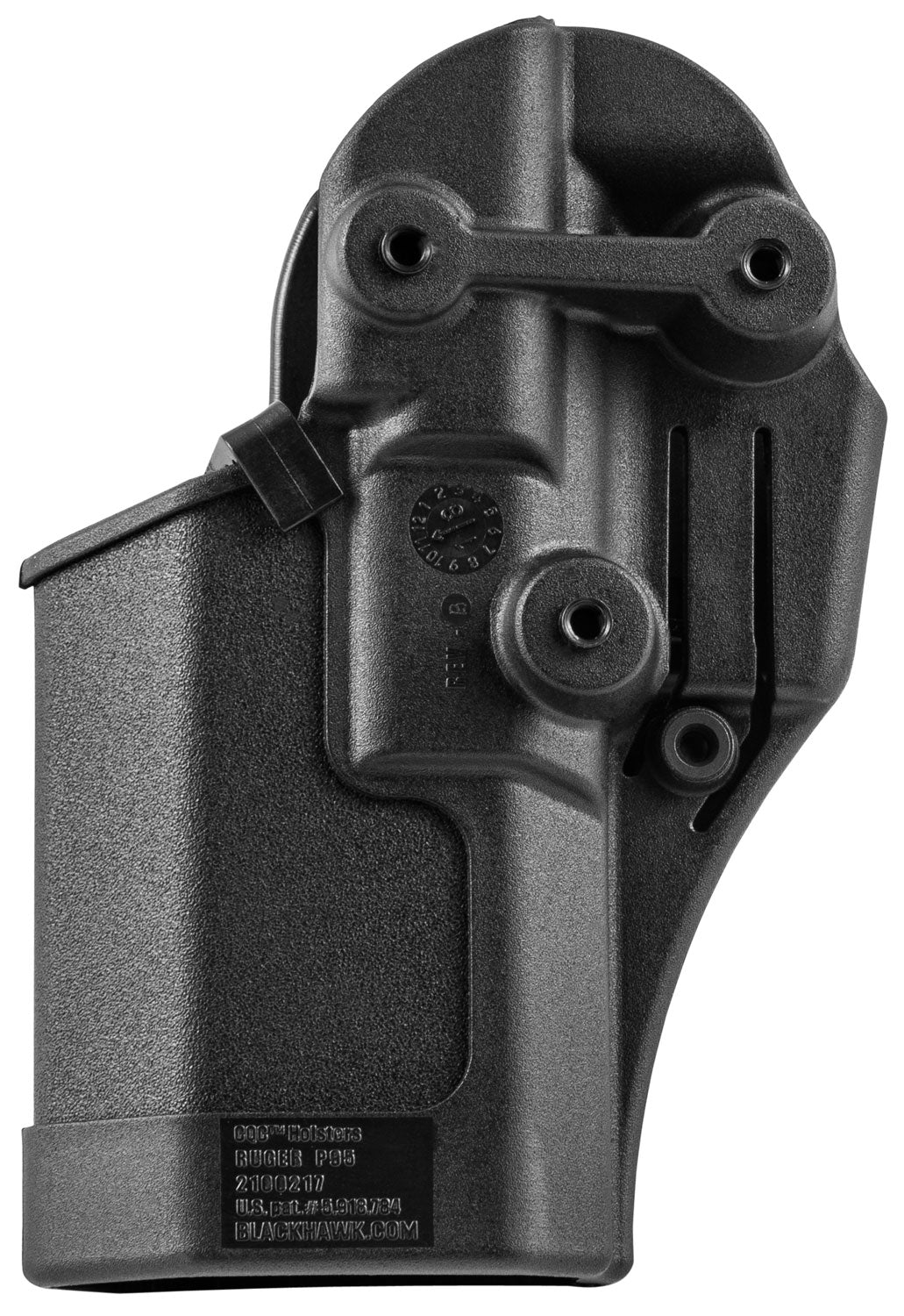 Blackhawk Serpa CQC Size 12 Black Polymer OWB Holster with Belt Loop/Paddle for Ruger P95 Right Hand