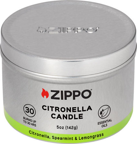 Zippo Citronella Outdoor Candle - Spearmint & Lemongrass Fragrance