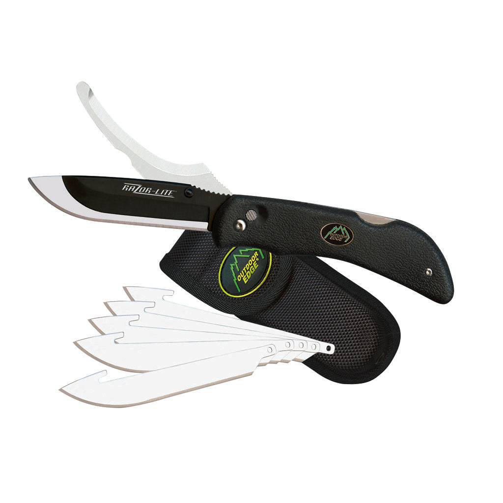 Outdoor Edge Razor-Pro Black Folding Knife 6 Blades Included