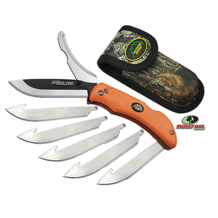 Outdoor Edge Razor-Pro Orange Folding Knife 6 Blades Included
