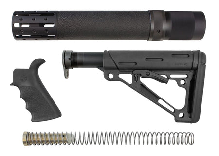 Hogue 15078 AR-15 M16 OverMolded Rifle Length Stock Kit with Finger Groove Grip – Black