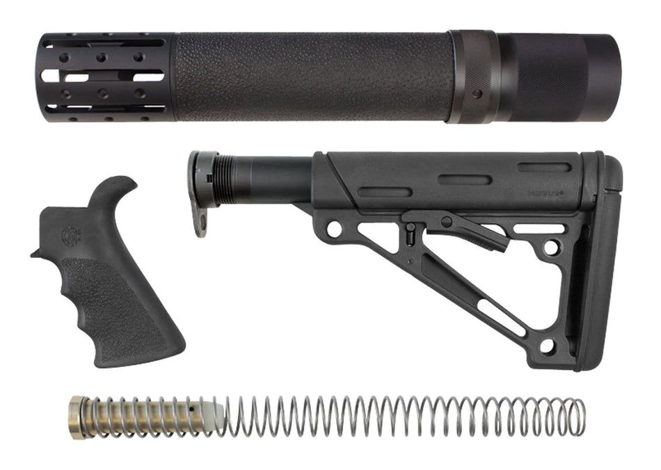 Hogue 15078 AR-15 M16 OverMolded Rifle Length Stock Kit with Finger Groove Grip – Black