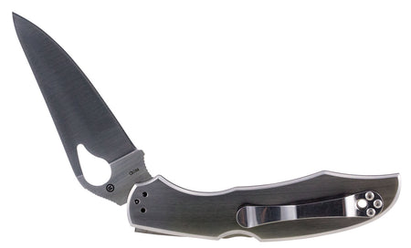 Spyderco Byrd Cara Cara 2 Folding Pocket Knife BY03P2 3.75" 8Cr13MoV Spear Point Plain Edge Stainless Handle