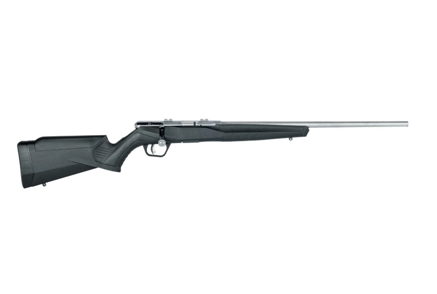 Savage Arms 70802 B Series FVSS Full Size 17 HMR 10+1 21" Matte Heavy Varmint Barrel, Matte Drilled & Tapped Stainless Steel Receiver, Matte Black Fixed Synthetic Stock, Right Hand