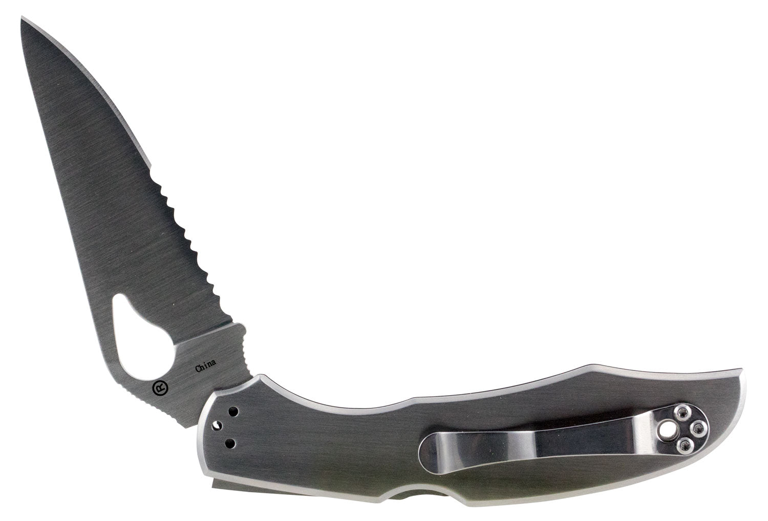 Spyderco Byrd Cara Cara 2 Folding Pocket Knife BY03PS2 3.75" 8Cr13MoV Drop Point Part Serrated Stainless Steel Handle