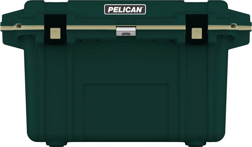 Pelican 70 Quart Elite Cooler in Hunter Green/Tan