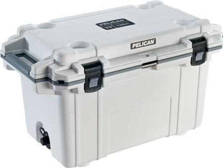 Pelican 70 Quart Elite Cooler in White/Gray