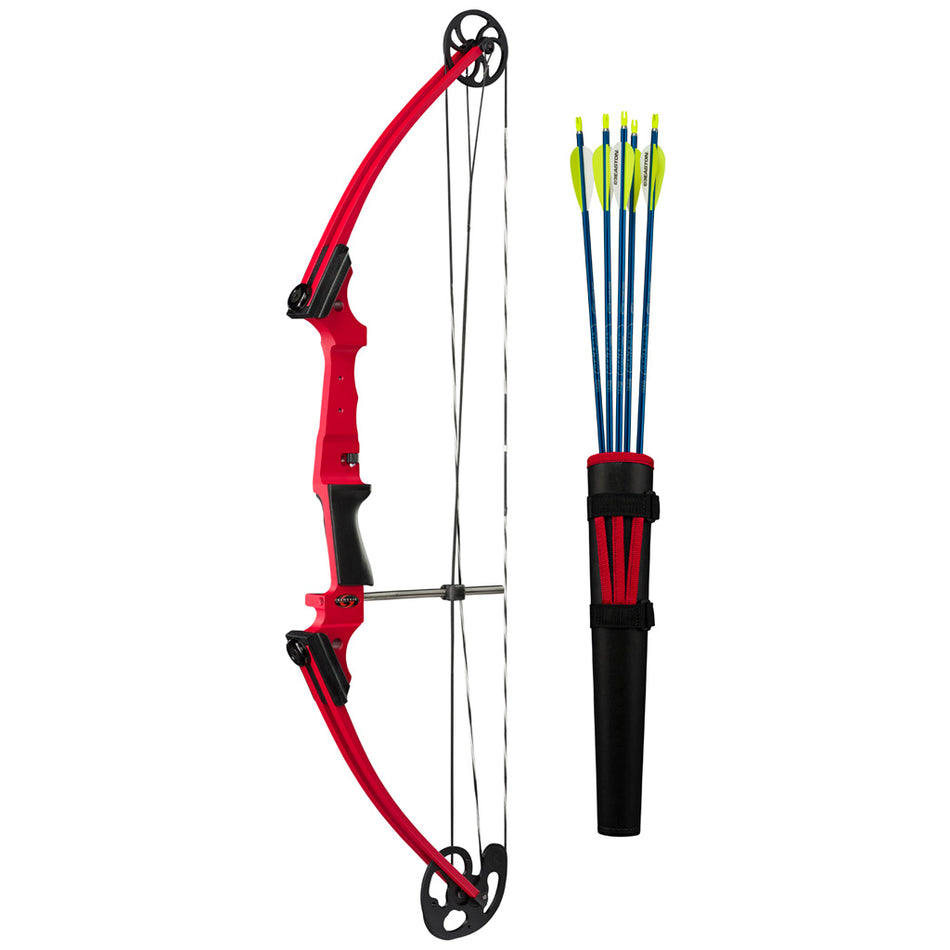 Genesis Archery Bow Set Red RH Single Cam with Accessories