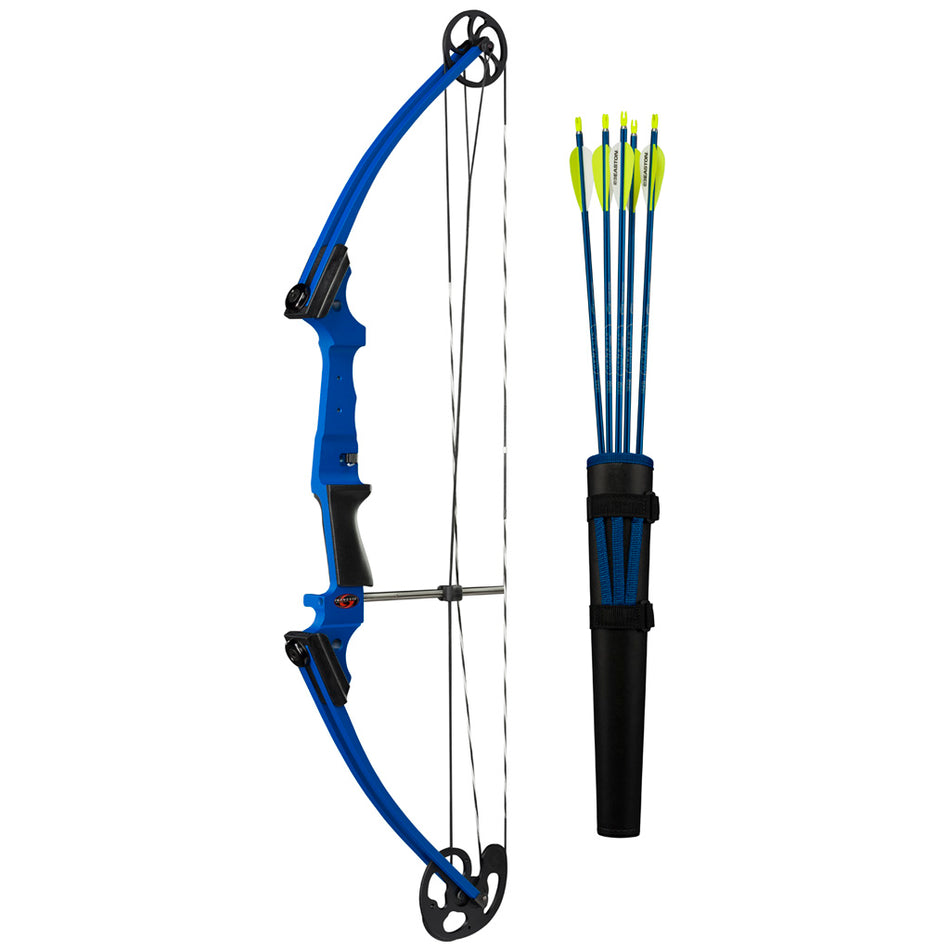 Genesis Archery Bow Set Blue RH Single Cam with Accessories