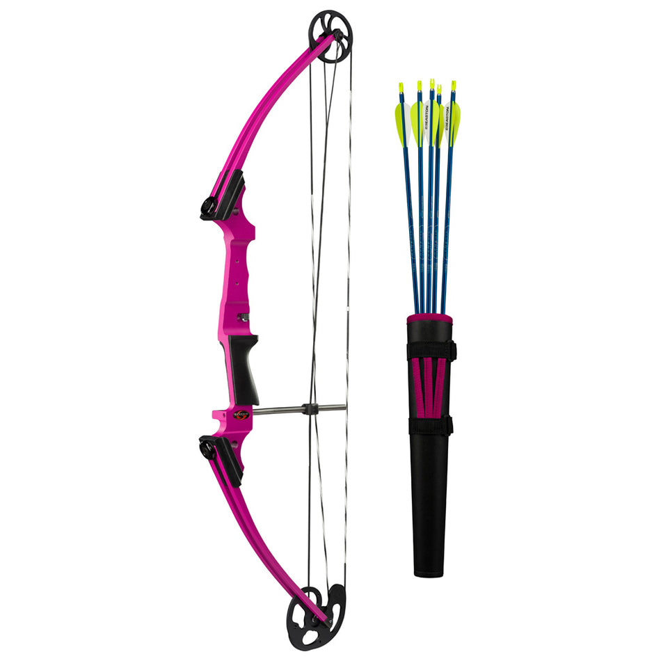 Genesis Archery Bow Set Purple RH with Arrow Rest and Nock Point