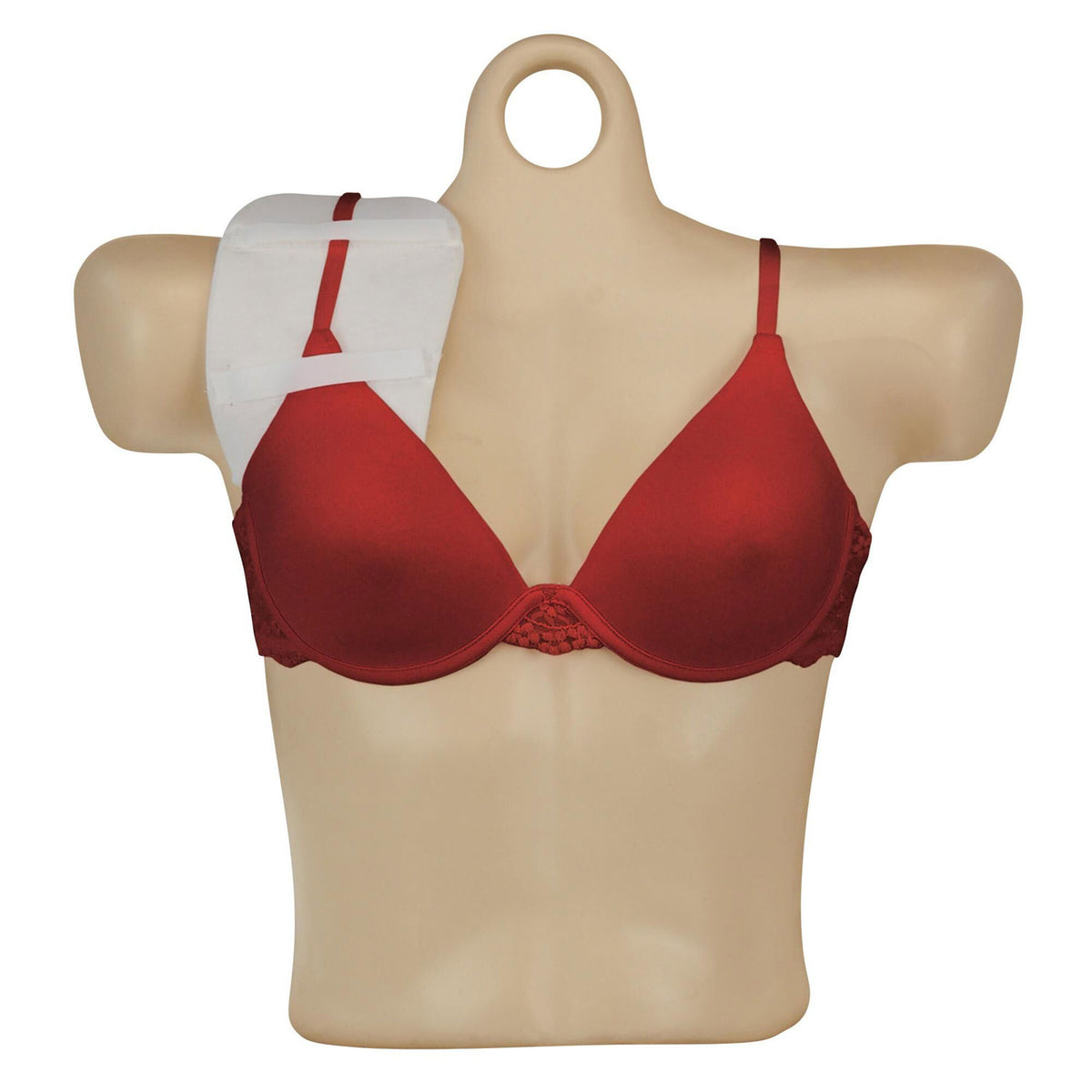 Caldwell Women's Hidden Comfort Recoil Shoulder Shield White Cotton with Adhesive Closure