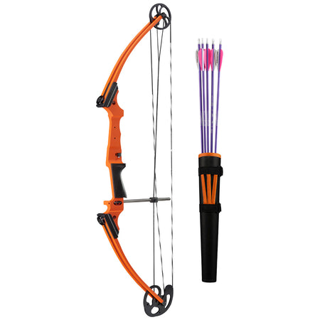 Genesis Archery Bow Set Orange RH Single Cam with Accessories