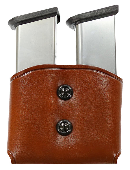 Galco DMC26 Double Magazine Carrier Tan Saddle Leather Single Stack .45 ACP