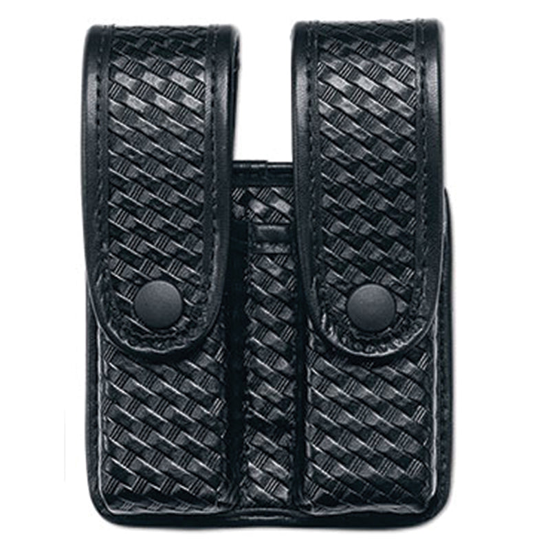 Uncle Mikes Fitted Pistol Double Magazine Case Black Kodra Nylon