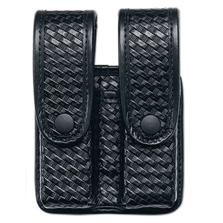 Uncle Mikes Fitted Pistol Double Magazine Case Black Kodra Nylon