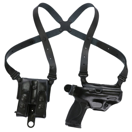 Galco Miami Classic Shoulder System MC224B Black Leather Glock 19/17 Gen1-5 22 Gen2-5 Chest Up To 56" RH