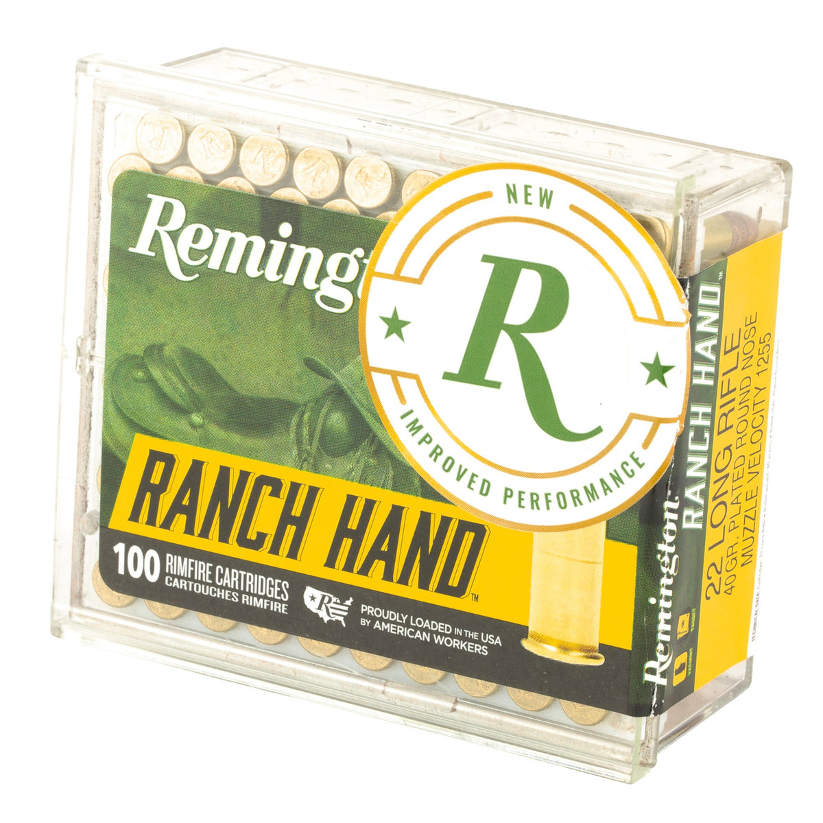 Remington Ranch Hand .22 Long Rifle 42 grain Plated Lead Round Nose ammunition