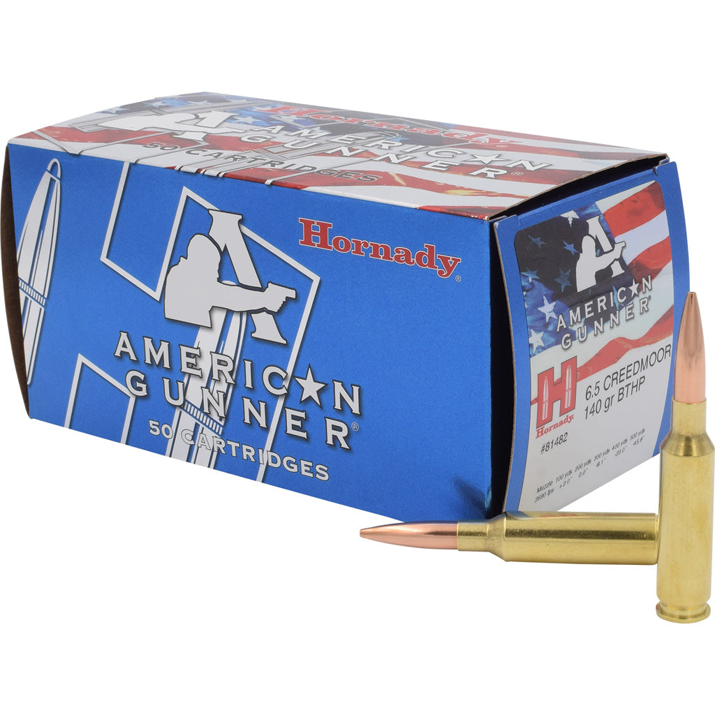 Hornady American Gunner BTHP Hollow Point Boat Tail 140 Grain 6.5mm Creedmoor 2690 fps