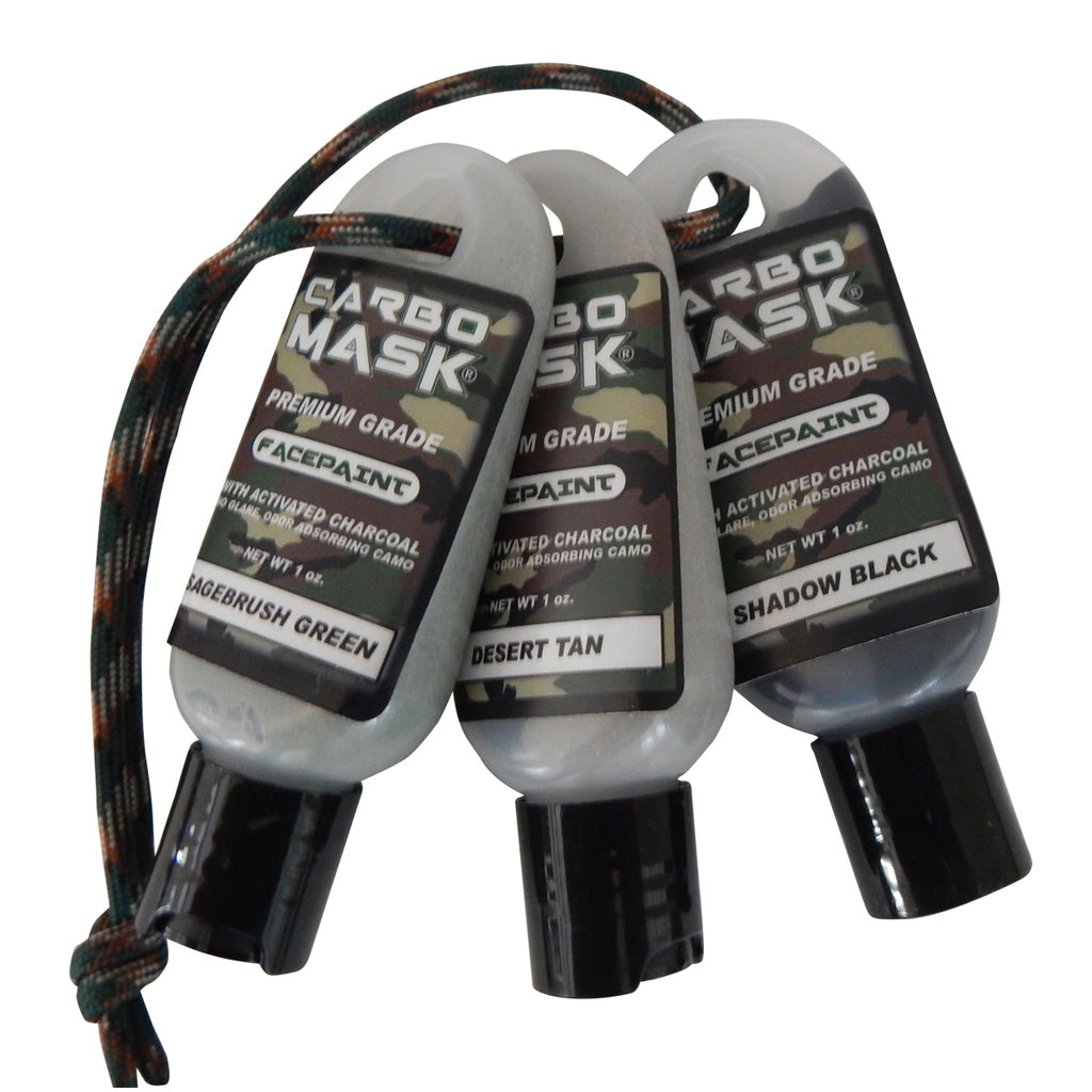 Carbo Mask Black/Sage/Tan Camo Face Paint 1 oz. 3 pk.