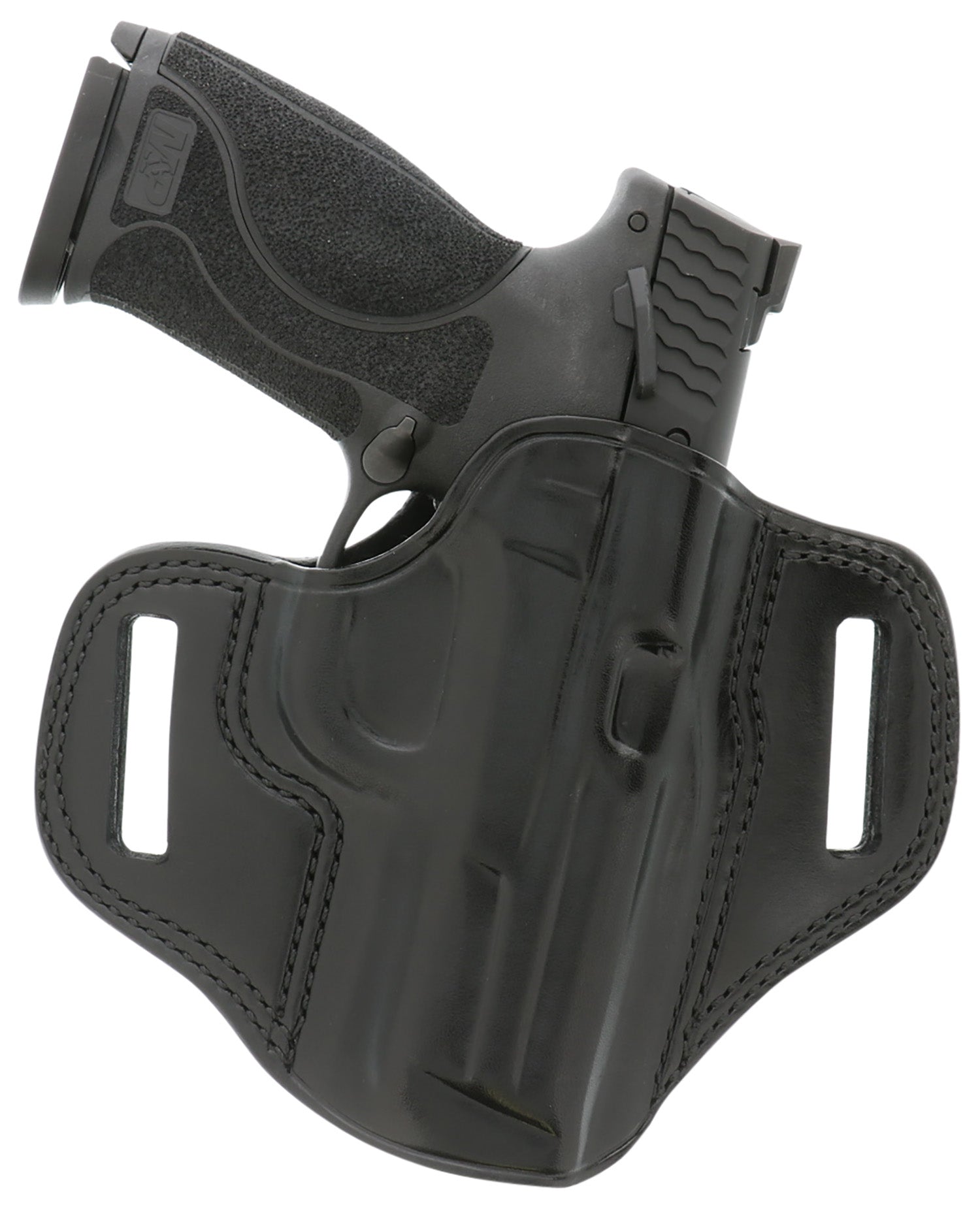 Galco Combat Master OWB Black Leather Holster CM224B Fits Ruger Security-9 Glock 17 22 Gen2-5 Right Hand