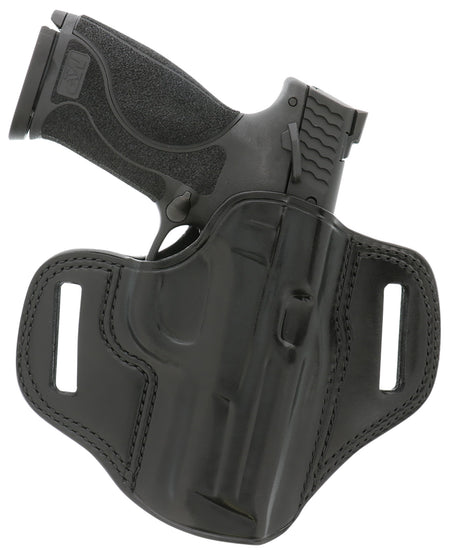 Galco Combat Master OWB Black Leather Holster CM224B Fits Ruger Security-9 Glock 17 22 Gen2-5 Right Hand