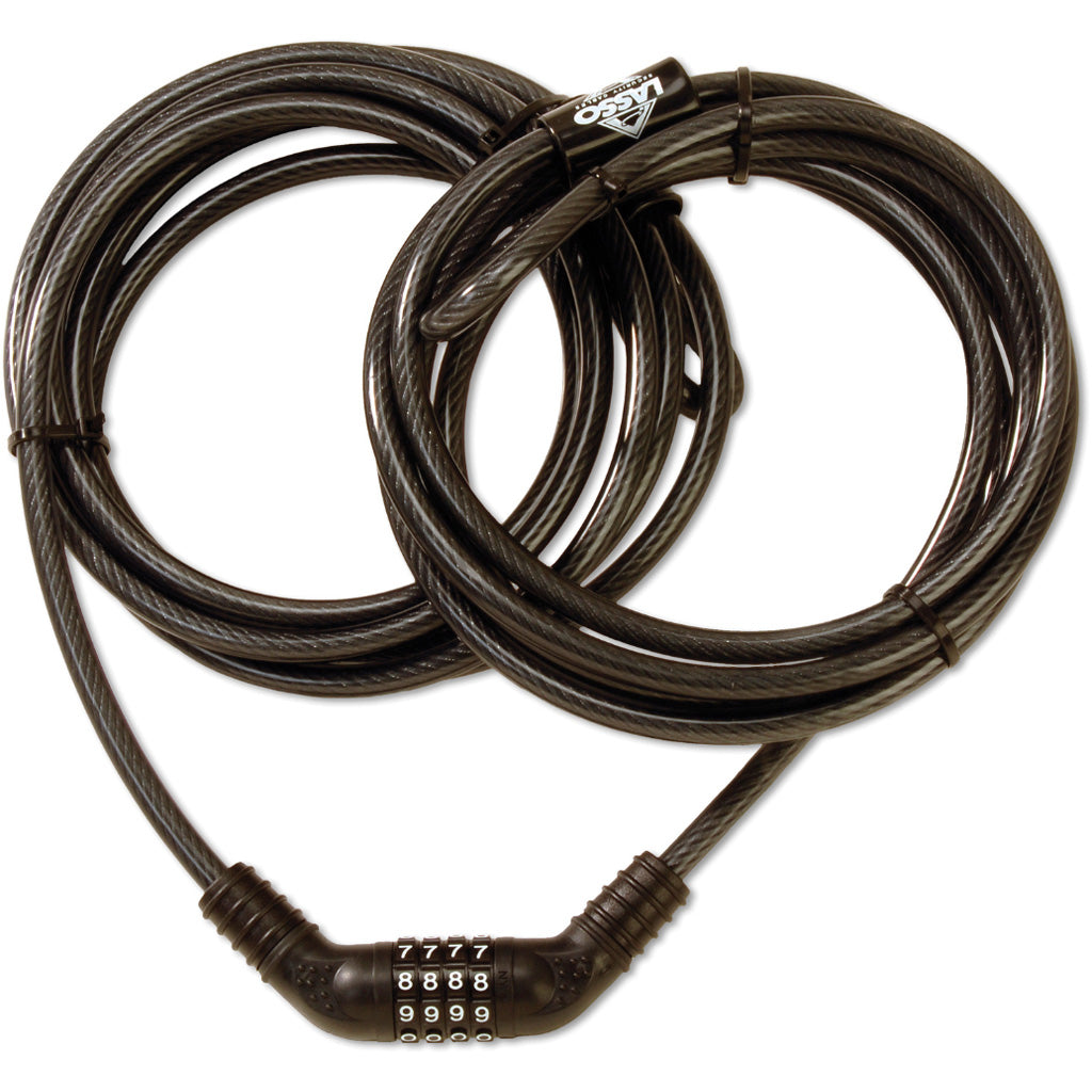 Lasso Touring Security Locking Cable with Keys and Combination Lock
