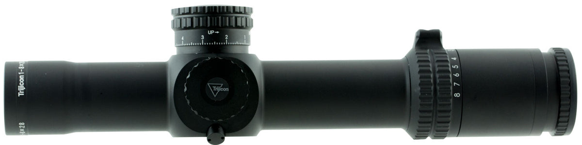 Trijicon AccuPower 1-8x28mm First Focal Plane 34mm Tube Illuminated Green Segmented Circle Mil Scope Black Finish