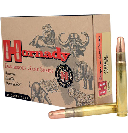 Hornady Dangerous Game Dangerous Game Solid 400 Grain .416 Remington Mag 2400 fps