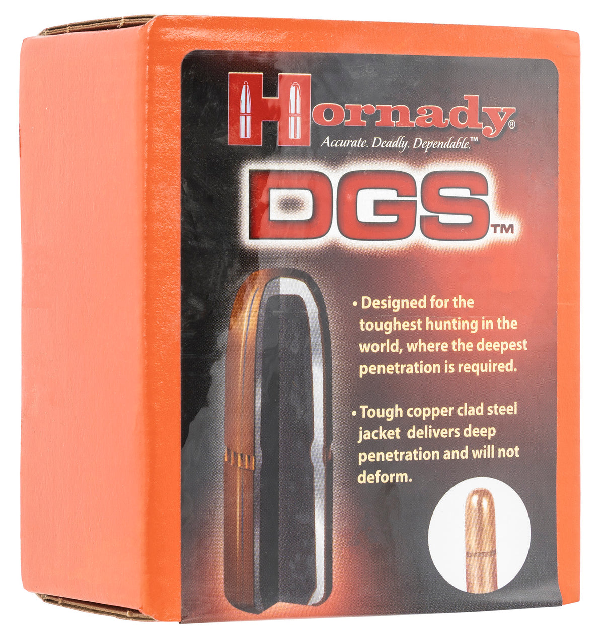 Hornady DGS 505 Cal .505 525 gr Dangerous Game Solid Bullet 50 Per Box