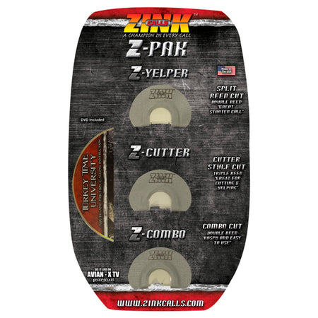 Zink Z-PAK Three Reed Turkey Mouth Call Pack
