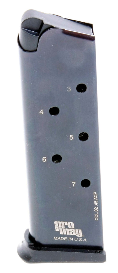 ProMag COL02 Blued Steel 7rd 45 ACP Magazine 1911 Government Pistol